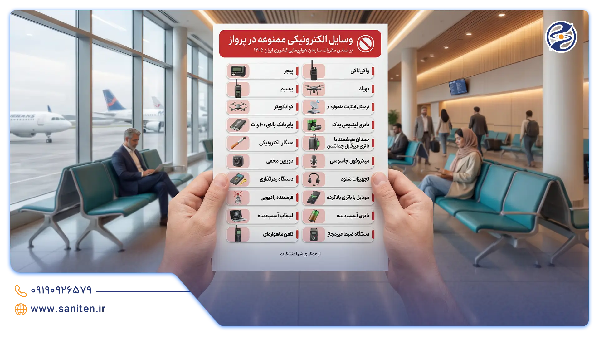 وسایل الکترونیک ممنوع در پرواز