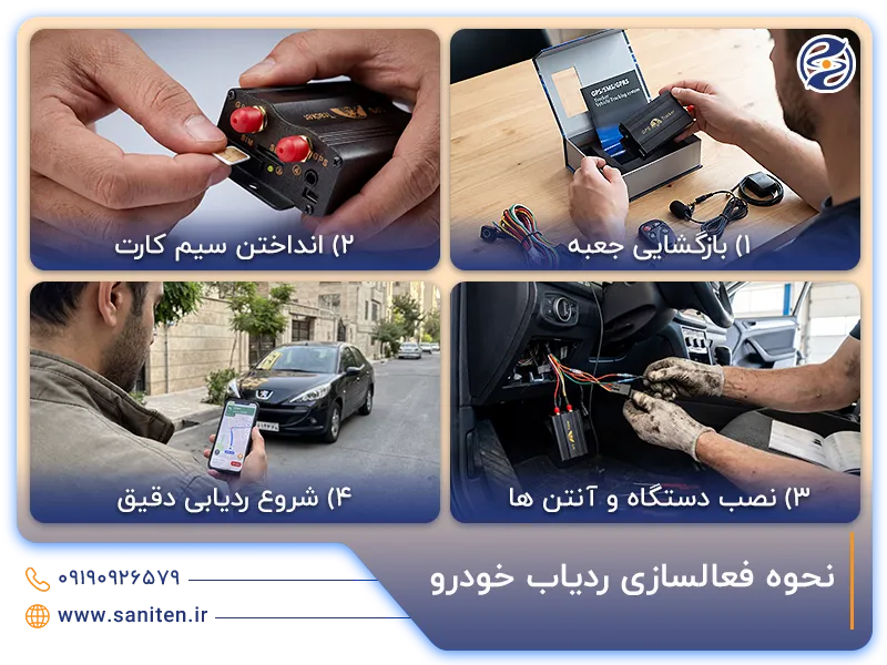 مراحل راه اندازی جی پی اس خودرو