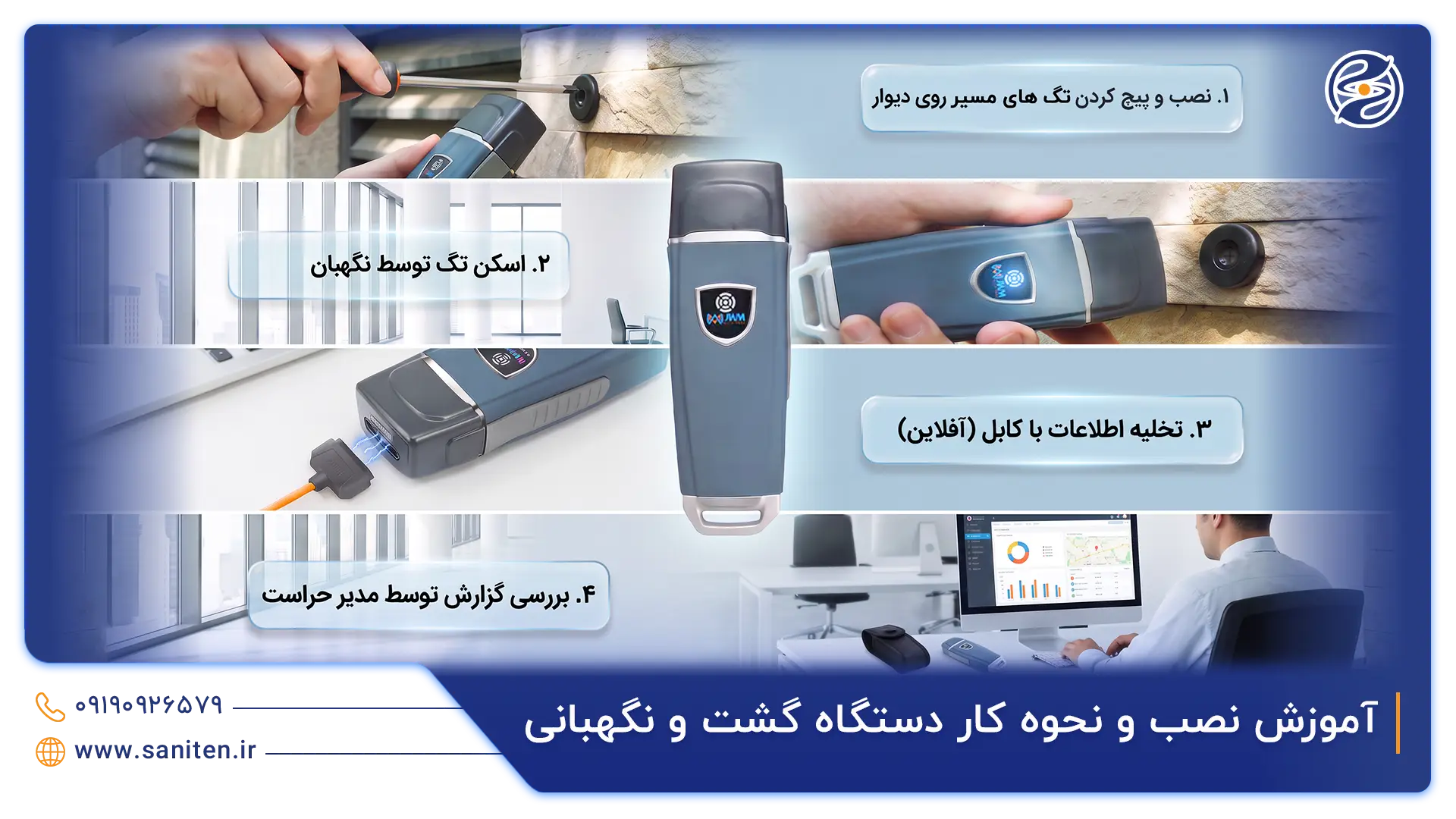 نحوه استفاده از دستگاه گشت و نگهبانی