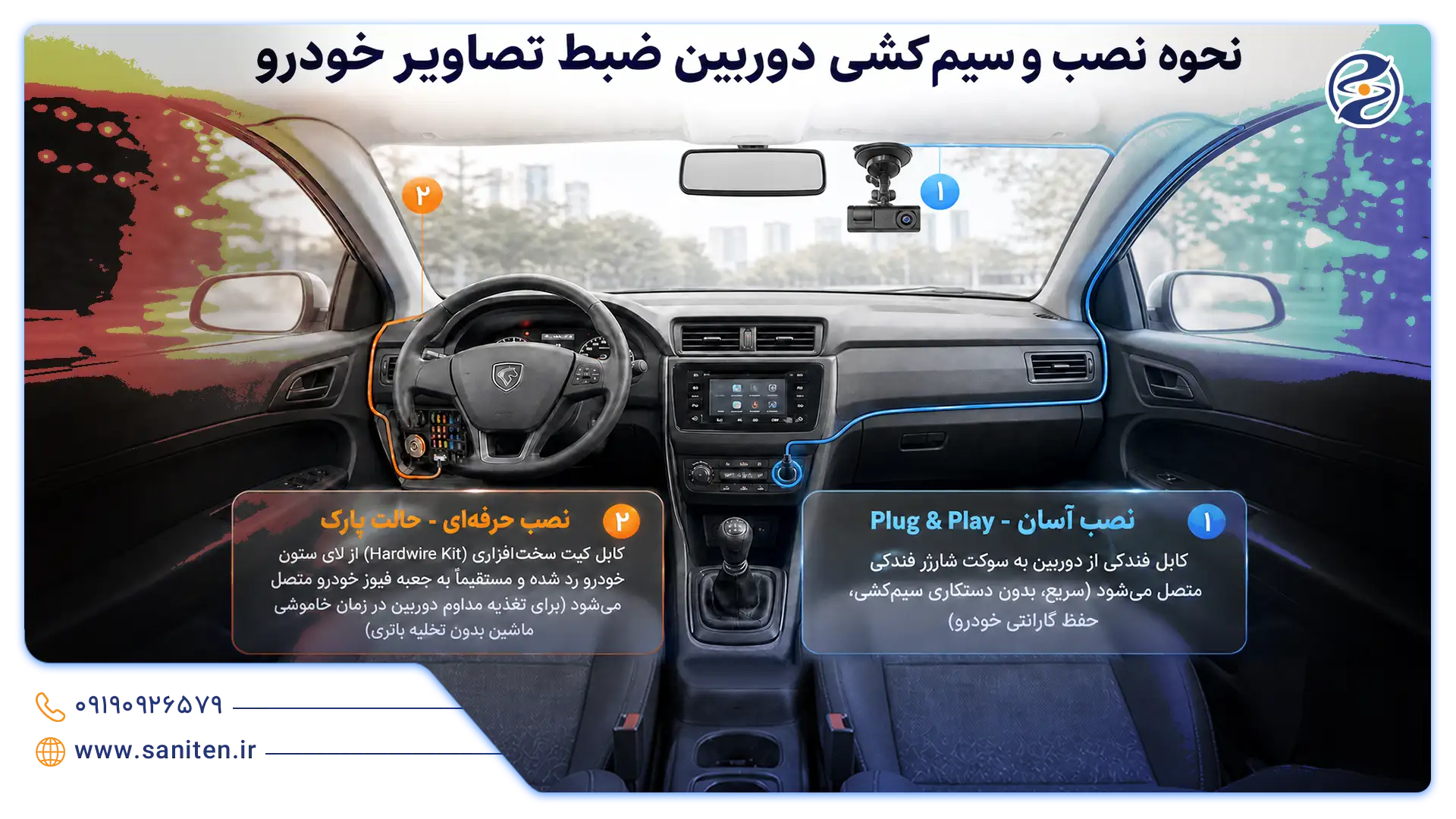نحوه نصب دوربین ماشین