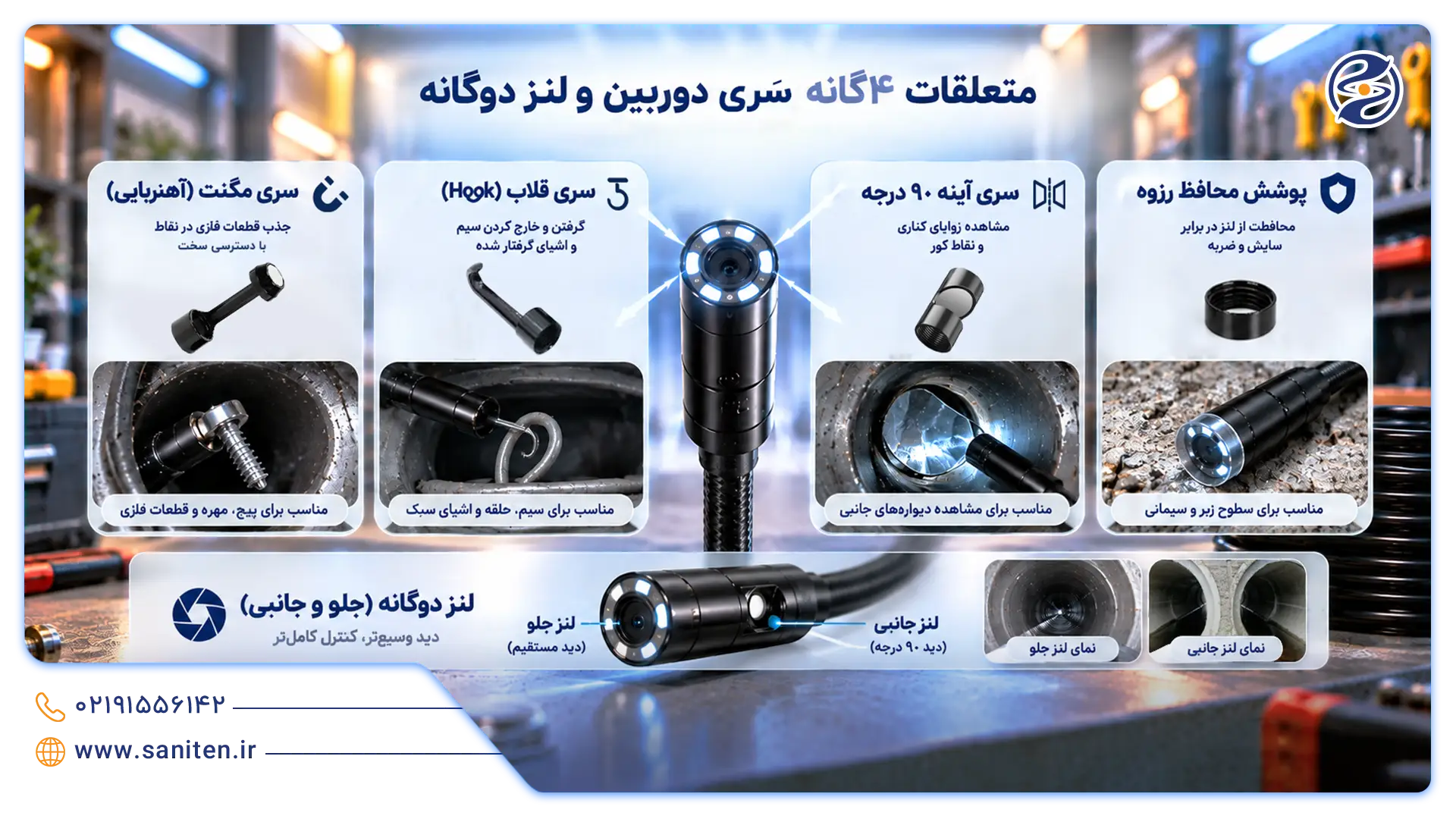 قابلیت‌های دوربین دوگانه در دوربین لوله ای