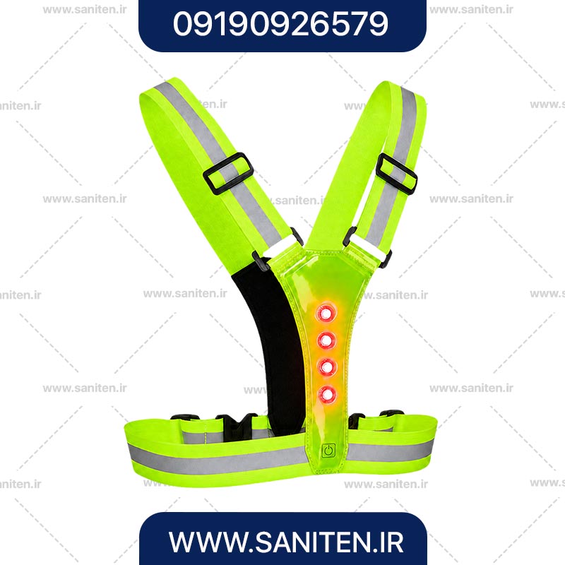 جلیقه شبرنگ چراغ دار مدل OGuard-LED Reflective Vest