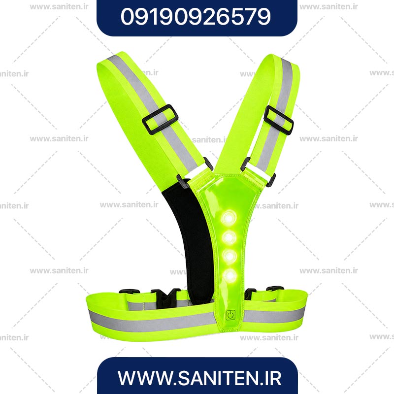 جلیقه شبرنگ چراغ دار مدل OGuard-LED Reflective Vest