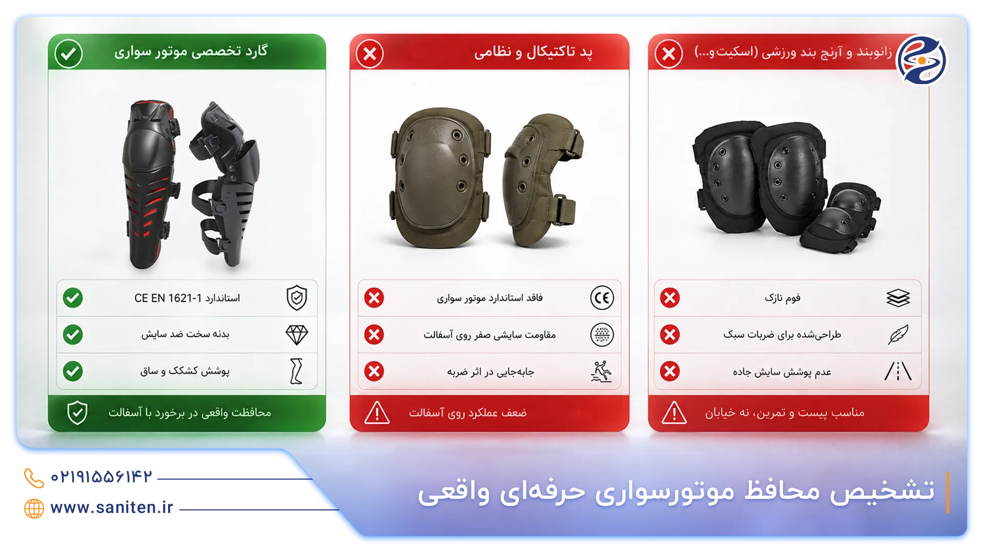 تفاوت آرنج بند موتور سواری با تاکتیکال و نظامی