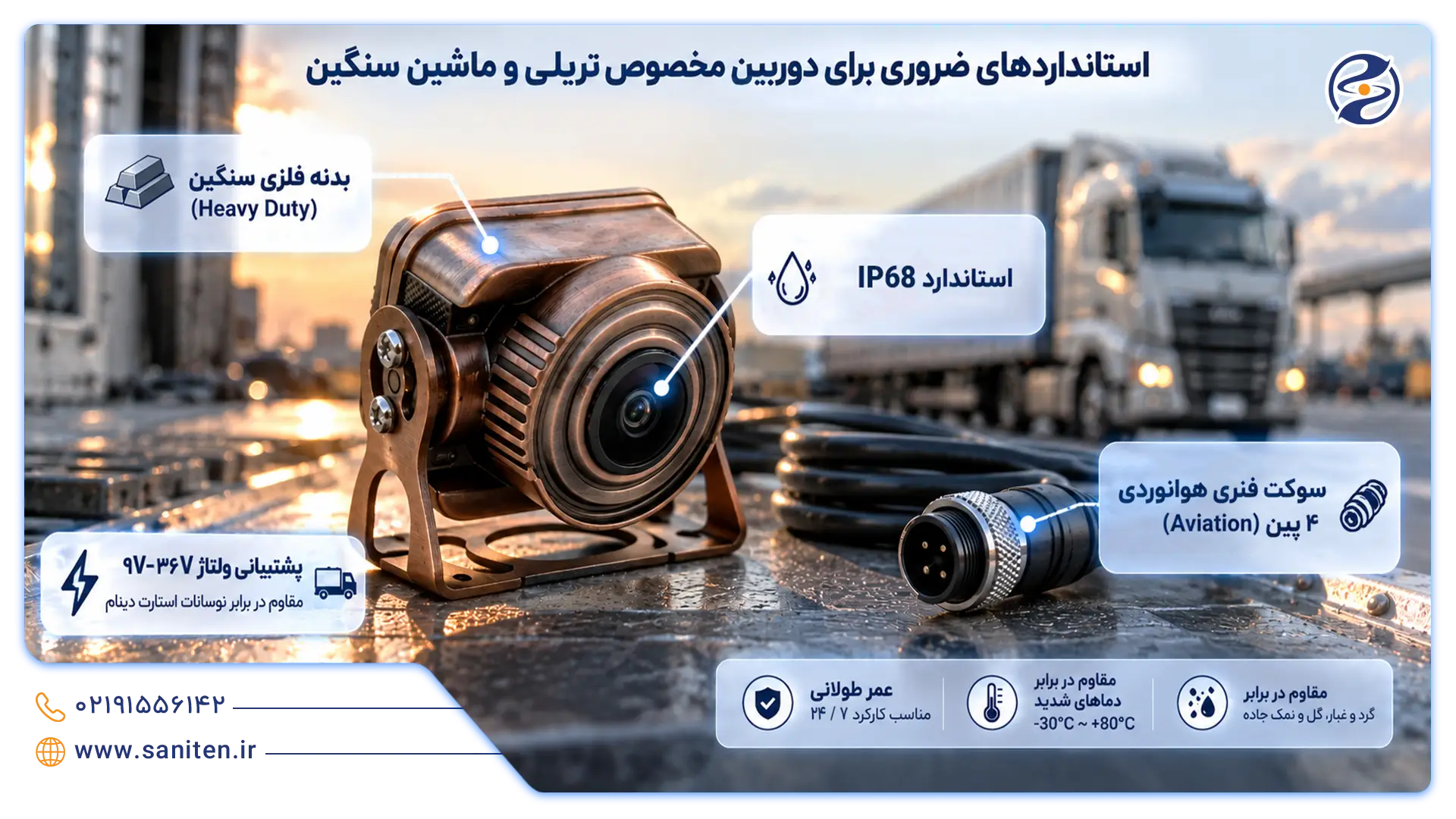 استانداردهای پایه برای دوربین مخصوص تریلی و کامیون